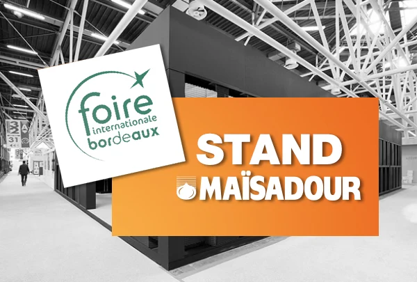 Virginie Gerberon Bordeaux stand Maïsadour à la Foire Internationale avec design visuel et supports de communication complets
