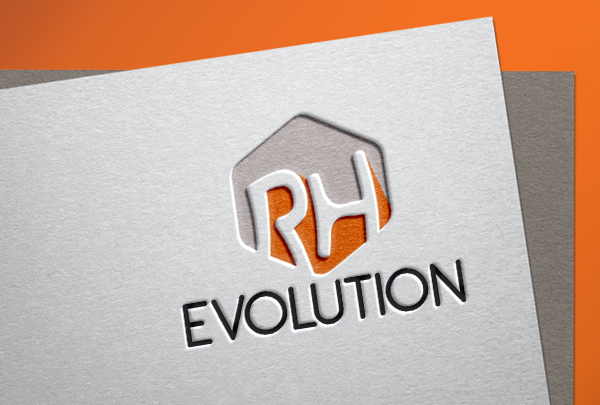 Logo RH Evolution pour Maïsadour à Bordeaux, conçu par Virginie Gerberon, clair et impactant pour le print et le digital