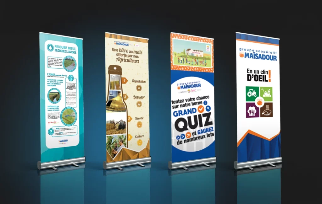 roll-up Maïsadour design graphique pour supports événementiels