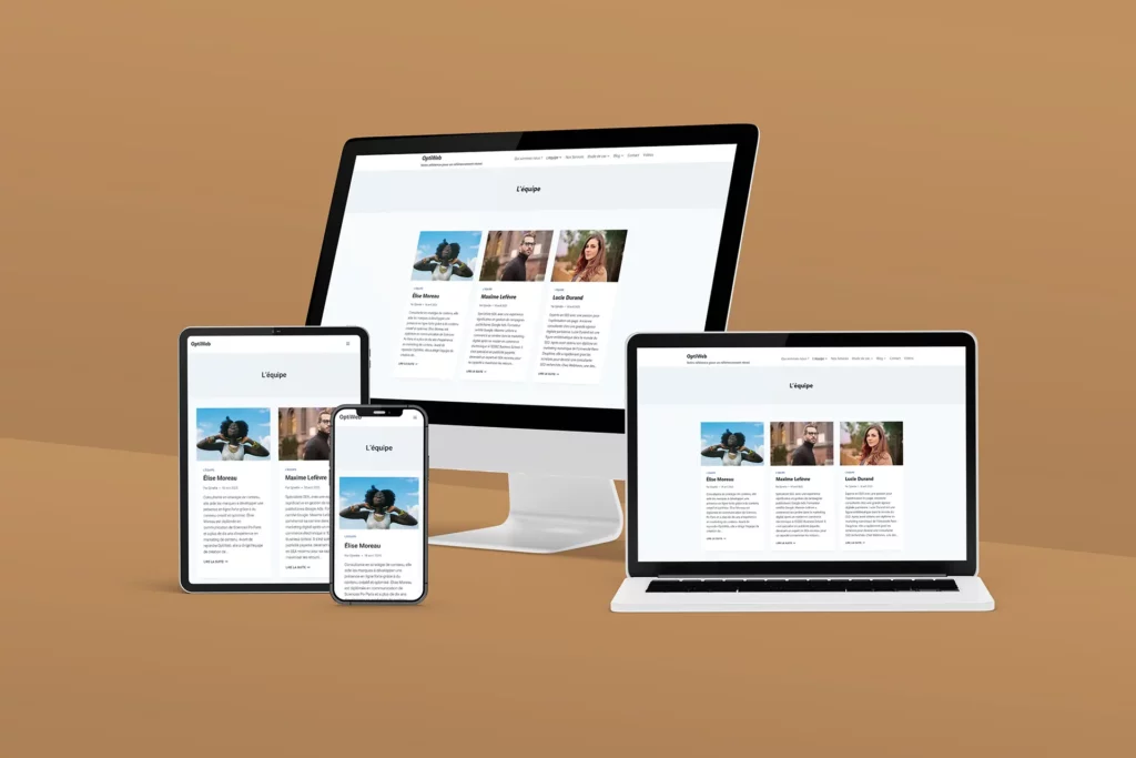 L’agence OptiWeb booste son image à Bordeaux avec un site pensé par Virginie Gerberon mêlant web design UX UI et marketing digital